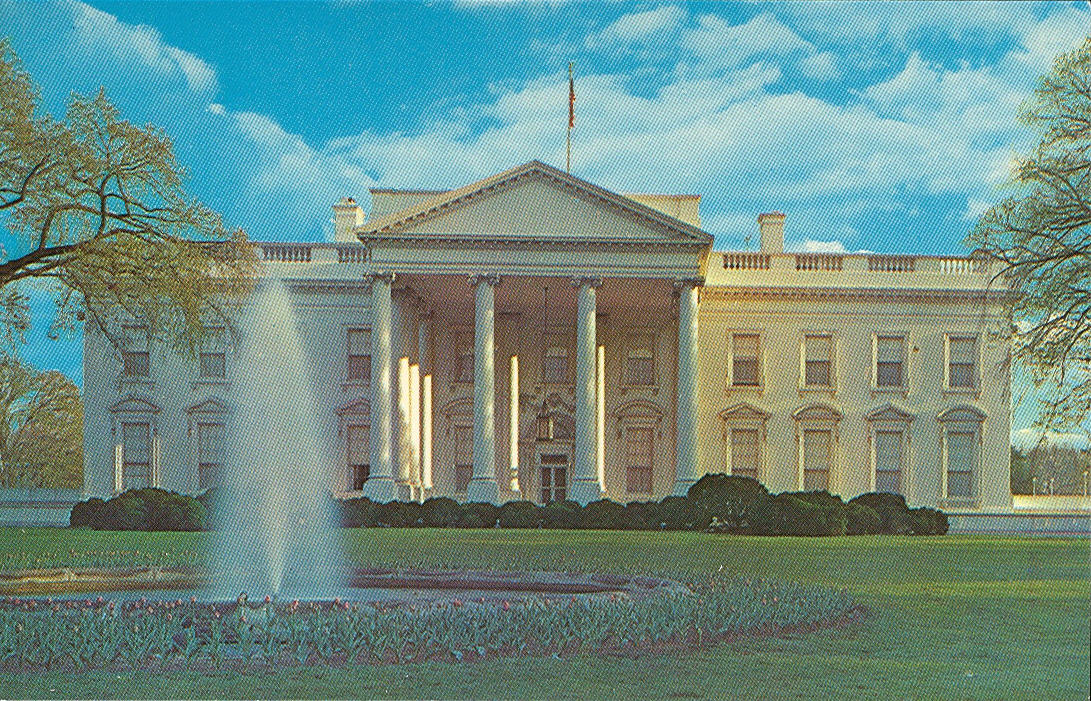 Vintage Travel Postcards The White House Washington DC